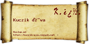Kuczik Éva névjegykártya