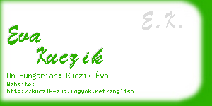 eva kuczik business card